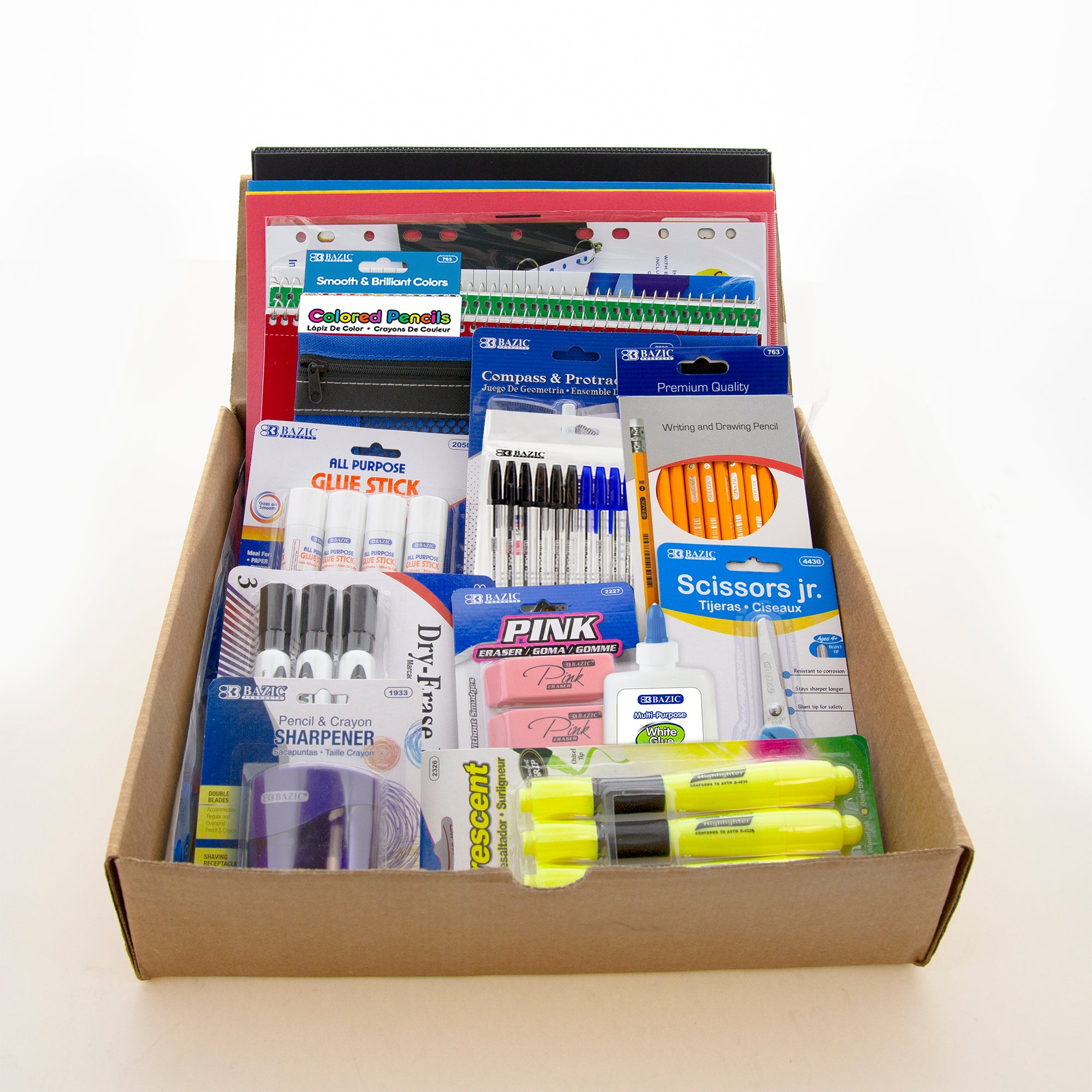 multifunction school supplies stationery flip box
