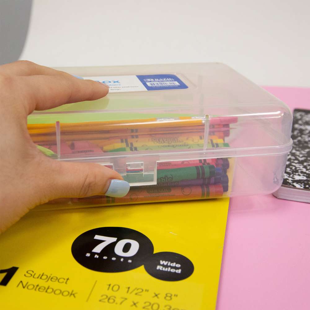 BAZIC Plastic Pencil Case, Ruler Lenght Large Utility Storage Box