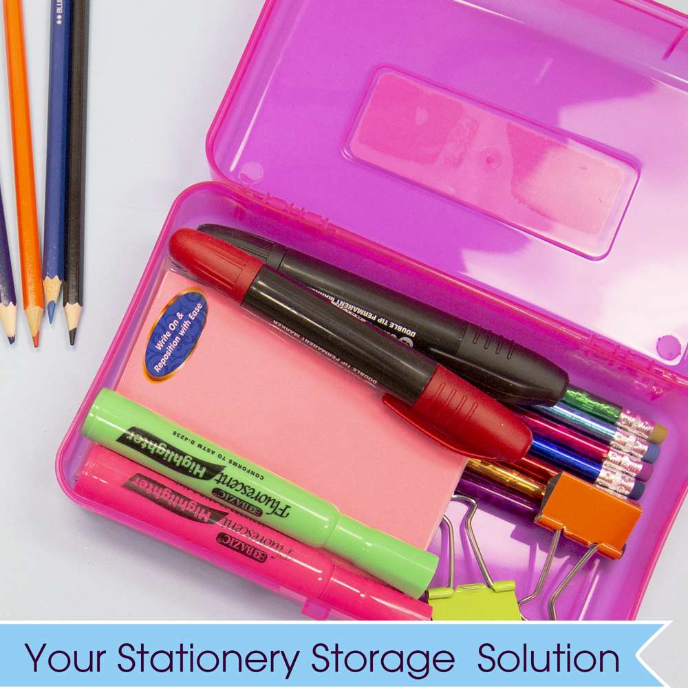 Buy Sterilite® Stackable Pencil Boxes With Snapping Lid Value Pack