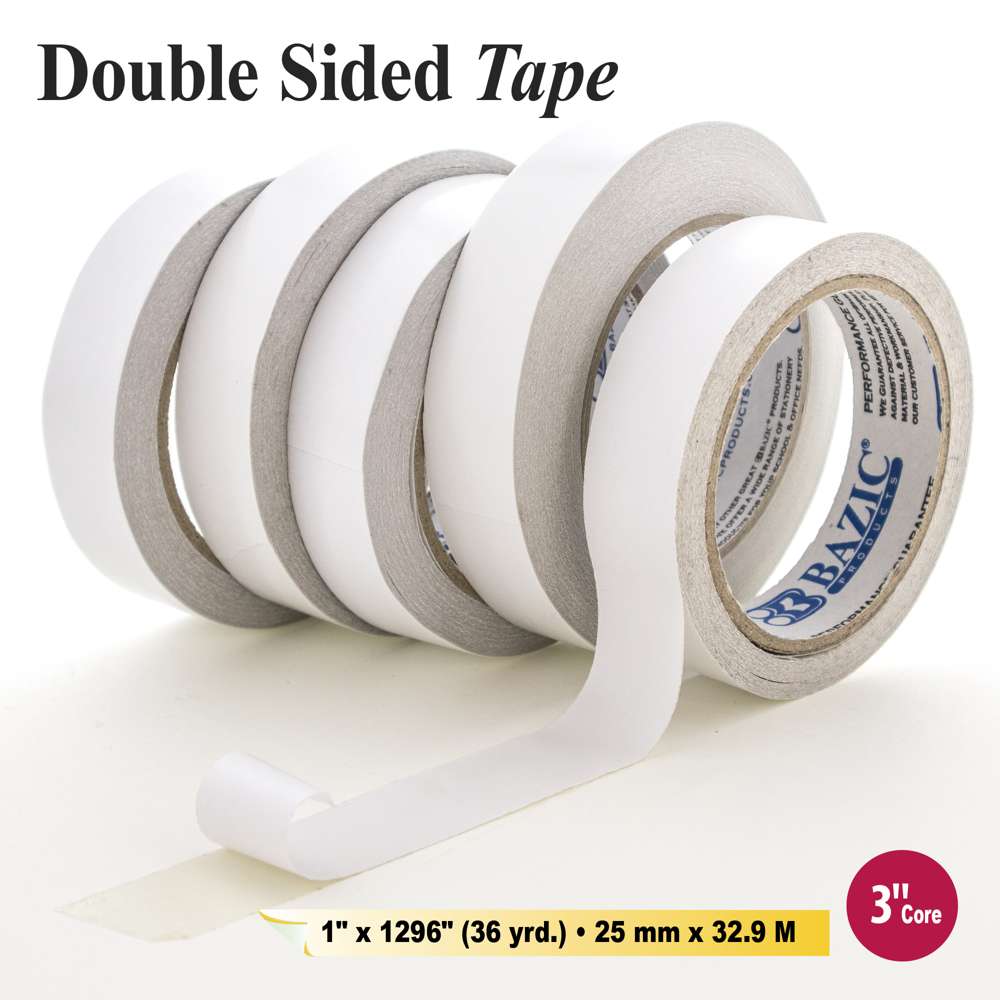 3M Scotch Double Sided Tape, 3 Core, 1/2 x 1296 - 2 pack